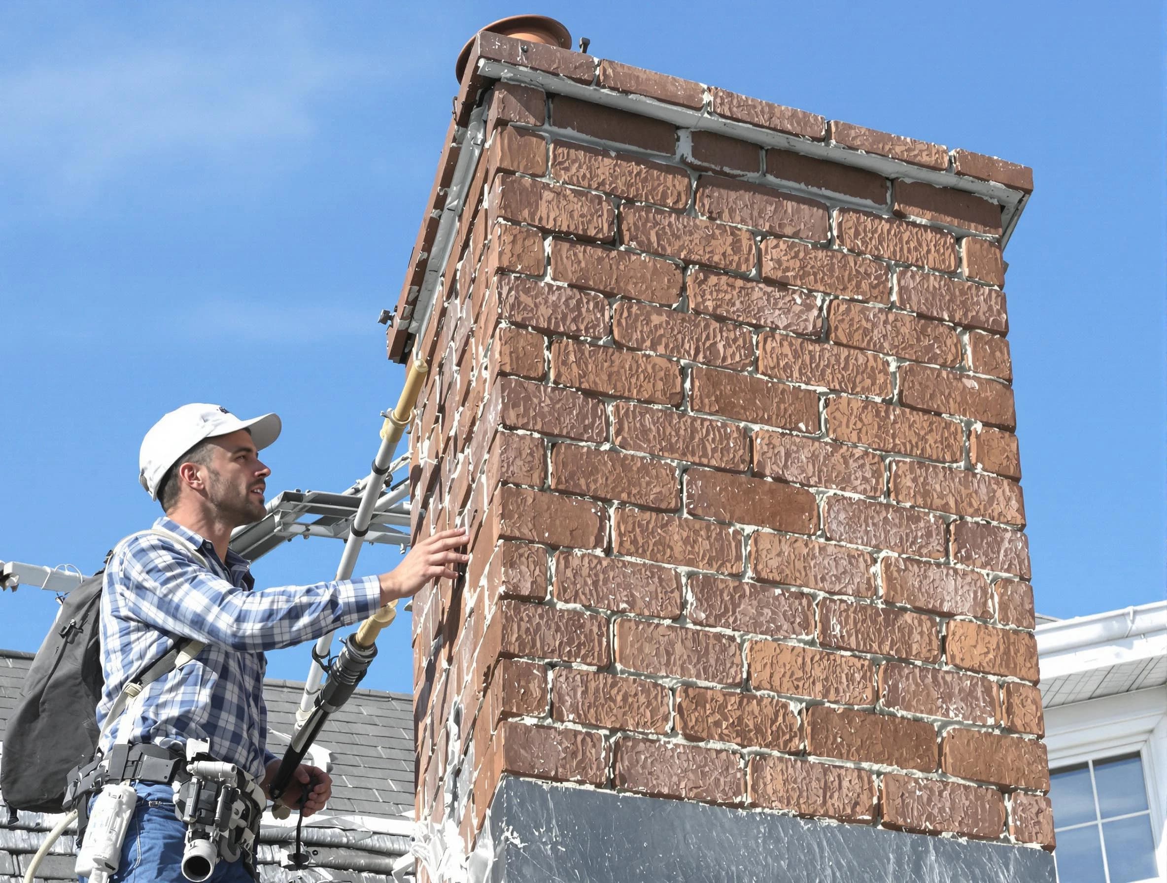 Brickwork for a chimney rebuild by Barnegat Chimney Sweep in Barnegat, NJ