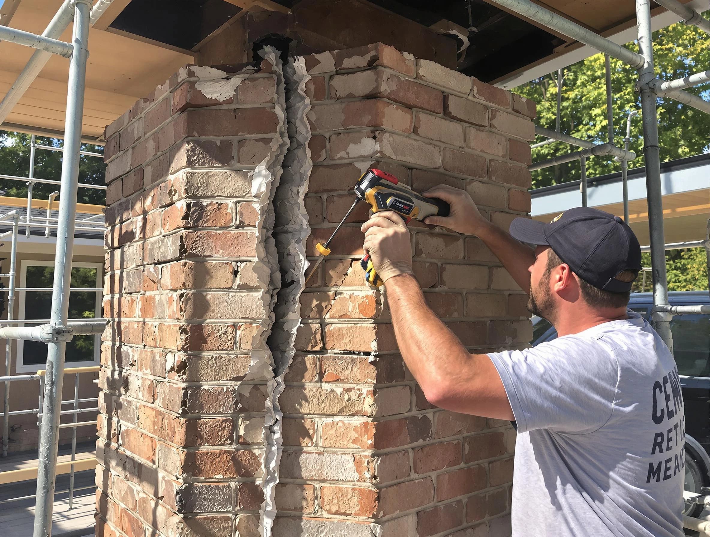 Barnegat Chimney Sweep technician performing chimney repair in Barnegat, NJ