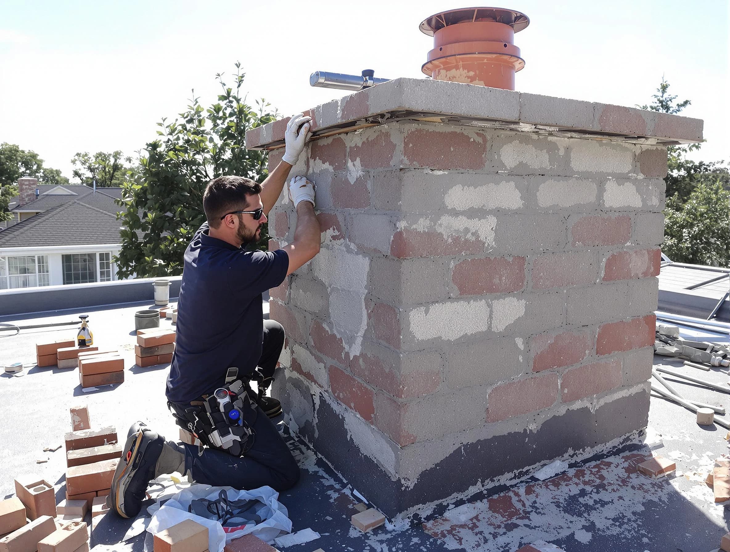 Advanced chimney repair process by Barnegat Chimney Sweep in Barnegat, NJ