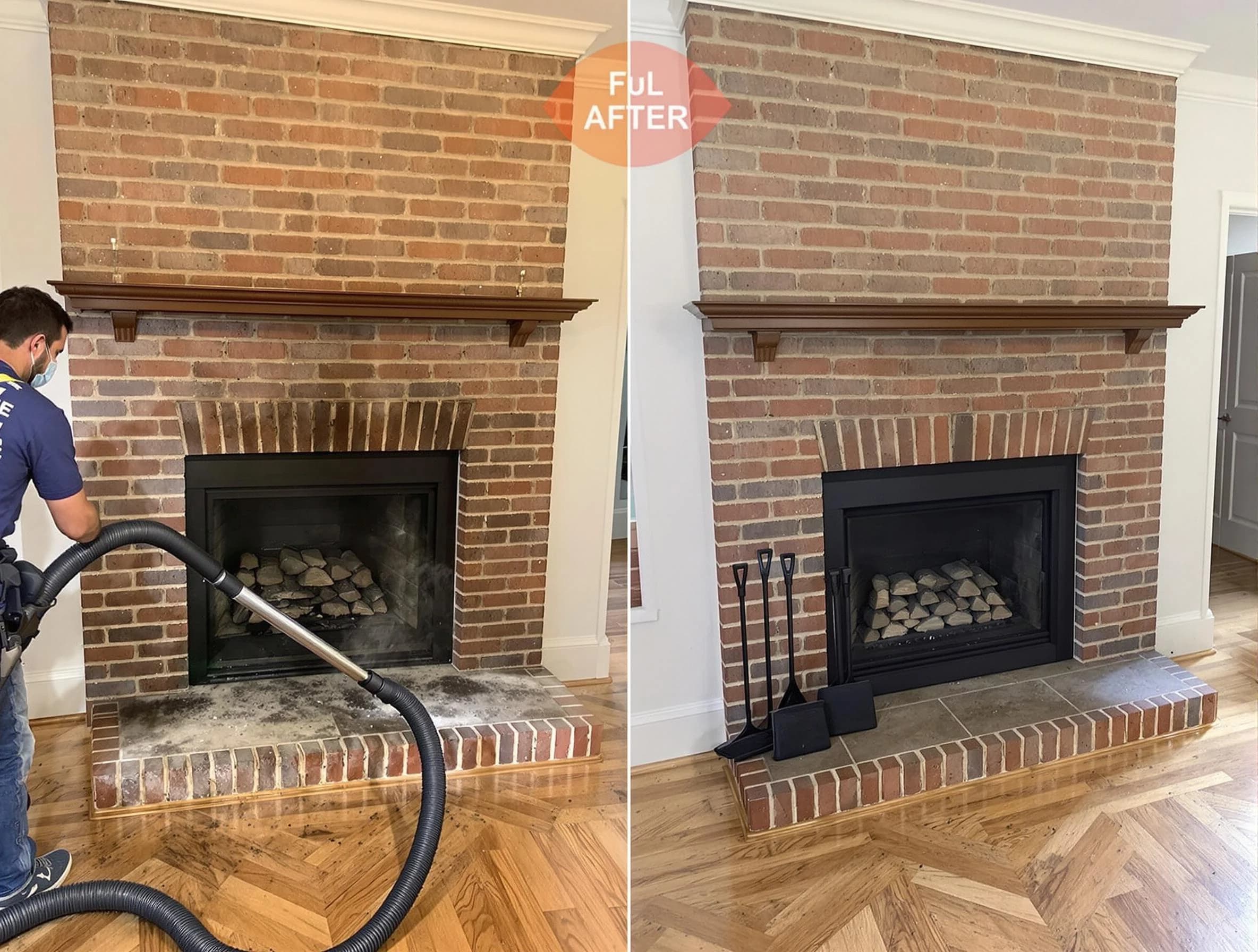 Barnegat Chimney Sweep carefully sanitizing a fireplace in Barnegat, NJ