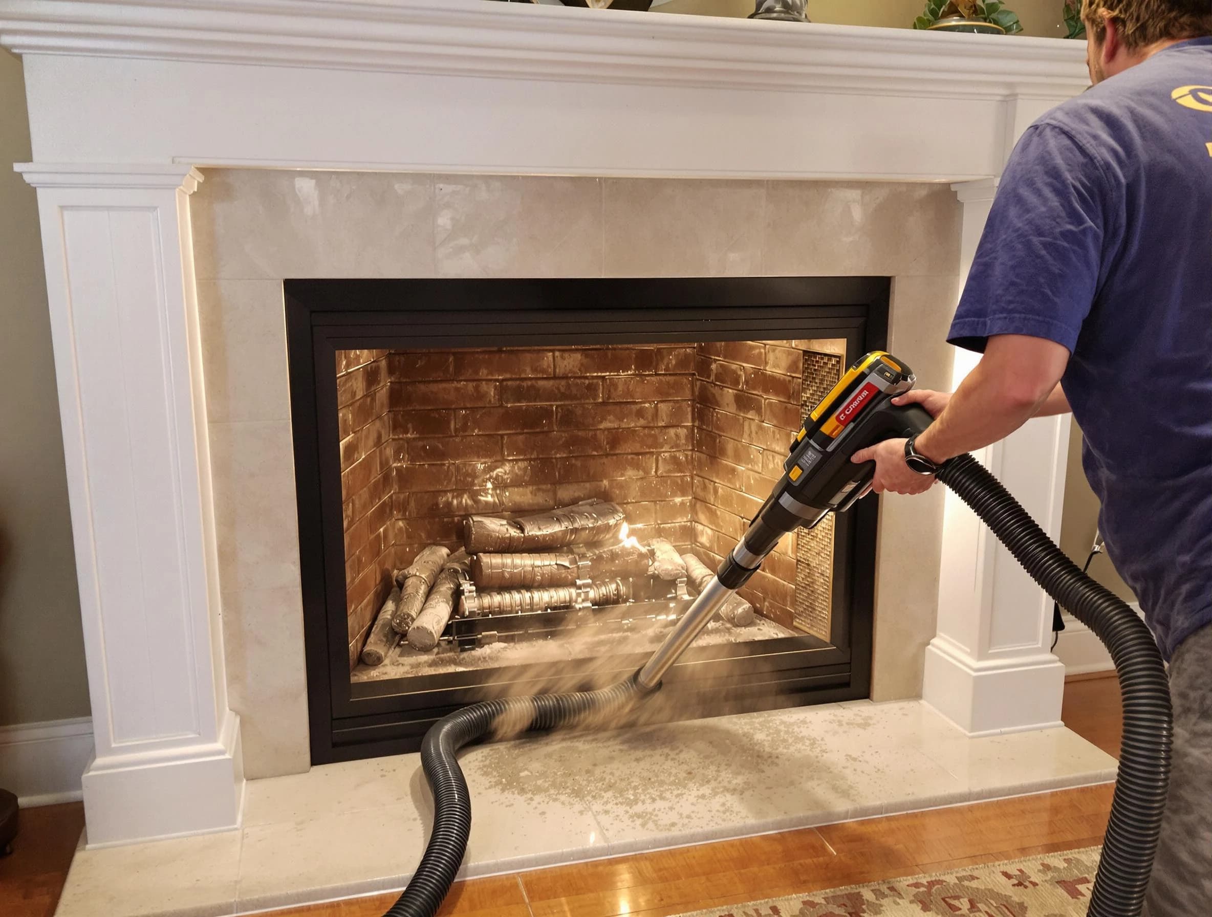 Fireplace cleaning performed by Barnegat Chimney Sweep in Barnegat, NJ