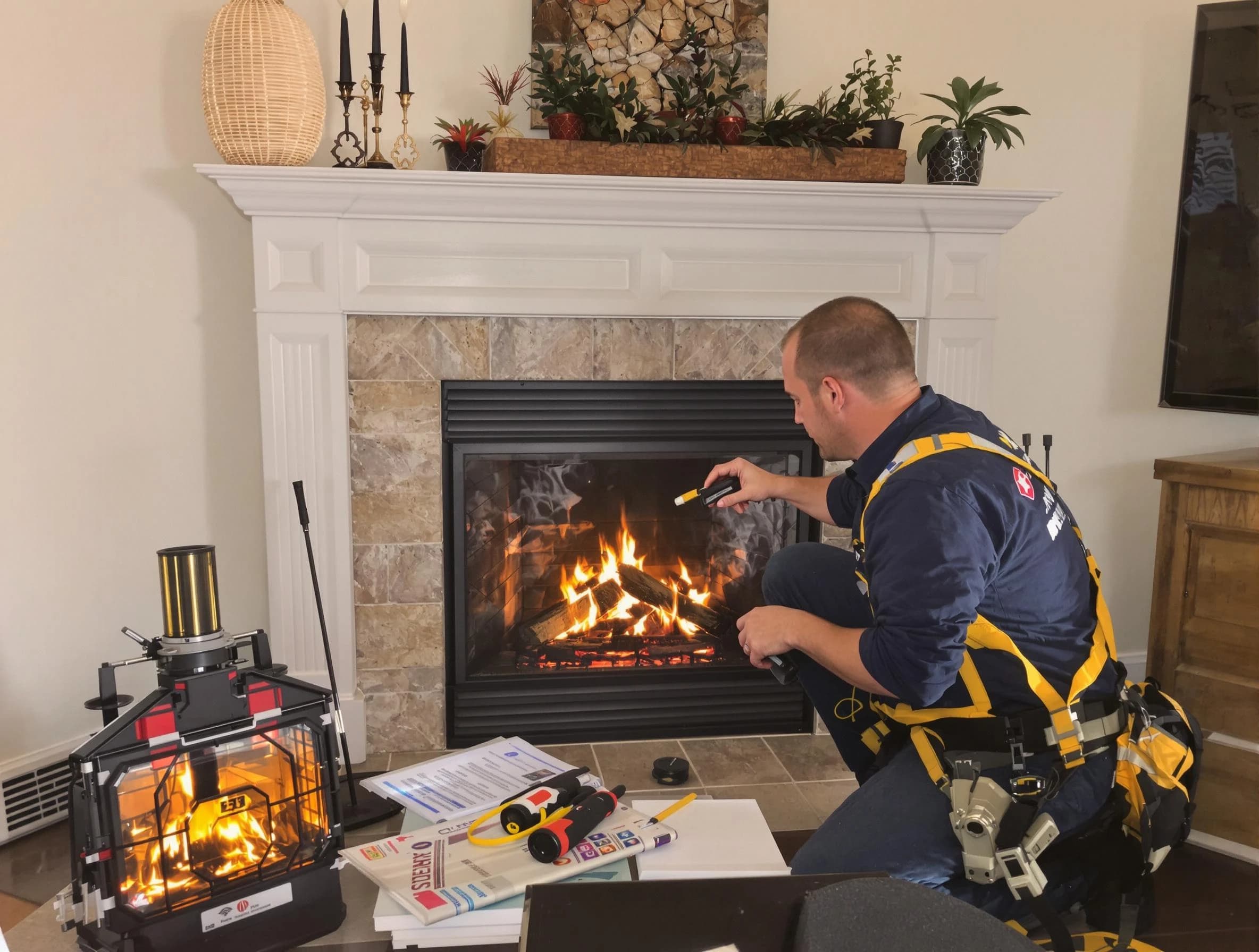 Safety-focused fireplace inspection by Barnegat Chimney Sweep in Barnegat, NJ